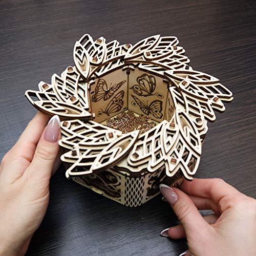Mystery Flower 3D Wooden Puzzles for Adults to Build (278 Count)