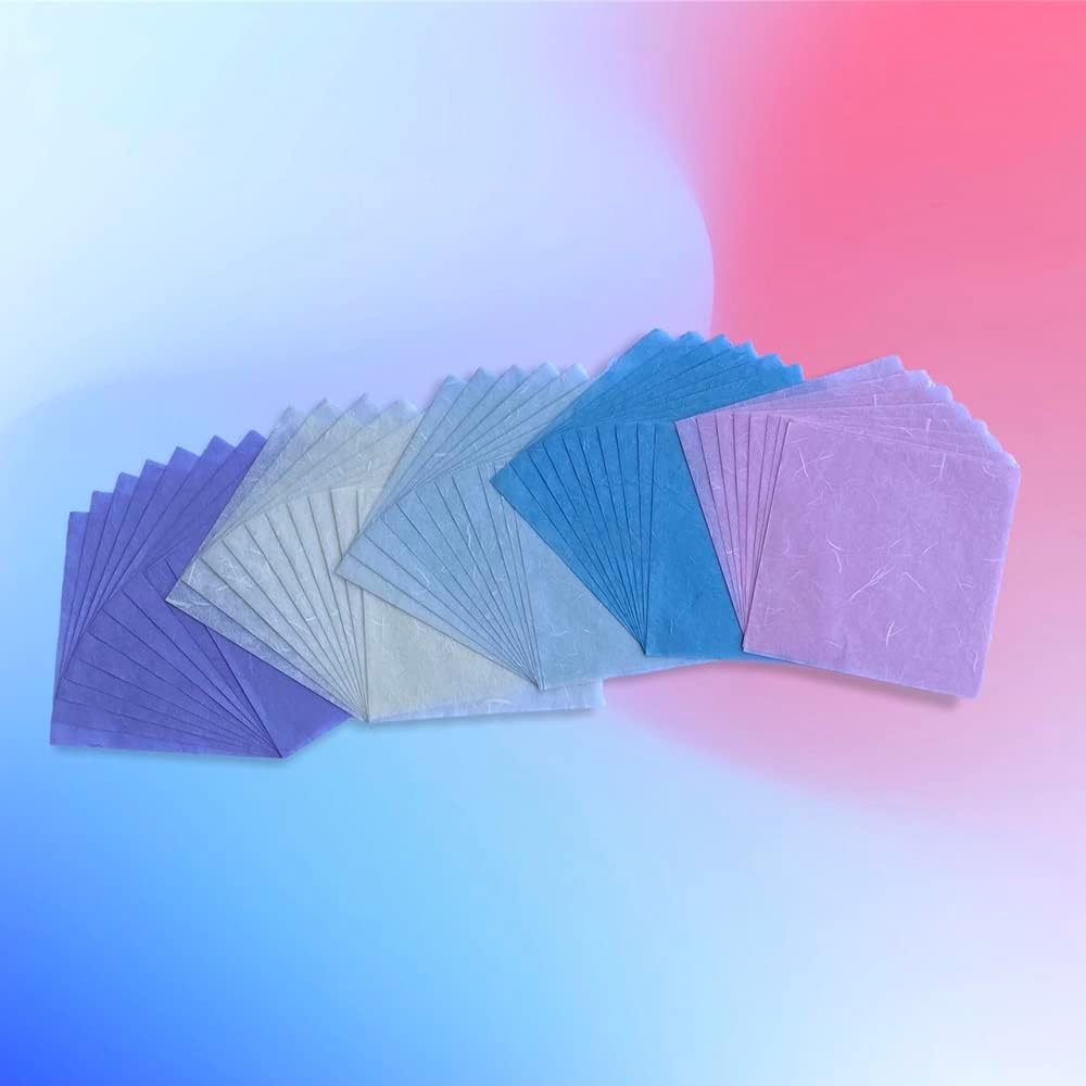 50 Sheets 6 x 6 Inches Natural Fiber Mulberry paper Sheets Square Origami Paper Arts Folding Craft, Decoration Paper, Square Folding Paper for DIY Crafts (Pastel Color, 6x6 Inch) - Crafty Corner