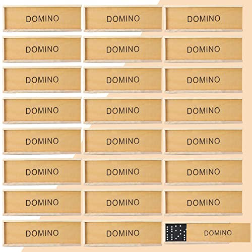 24 Pack Mini Dominos Set for Kids Adults Bulk Double 6 Dominoes (24 Count)