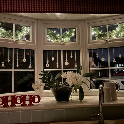 Christmas Window Stencils for Glass Christmas Village Stencil (9 Count)