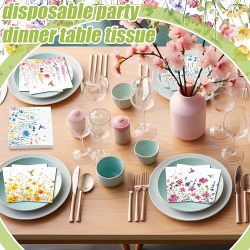 200 Pieces Summer Flower Cocktail Napkins 2 (200 Count)