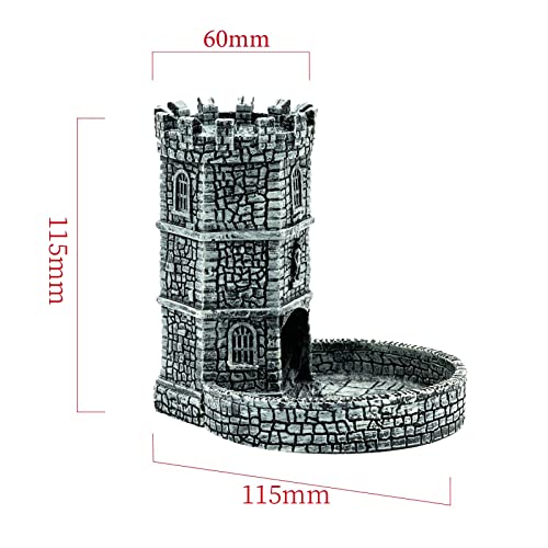 Dice Tower D&D Castle Dice Rolling Tower for Role Playing Games (11.5 Ounce)