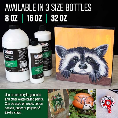 8 oz Matte Acrylic Varnish for Acrylic Painting