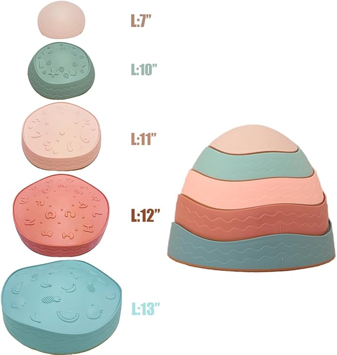 Fanboxk Stepping Stones for Kids,Non-Slip Toddler Sensory Stepping Stones for Promoting Toddler Balance Coordination Skills,Obstacle Courses Sensory Toys Outdoor or Indoor Play for Kids Age 3-8