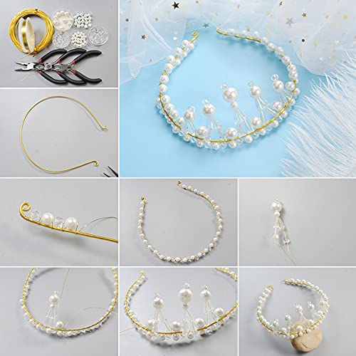 82 Feet 9 Gauge Round Aluminum Wire 3mm Golden Bendable Metal Craft Wire for Beading Jewelry Craft Making 25m Long