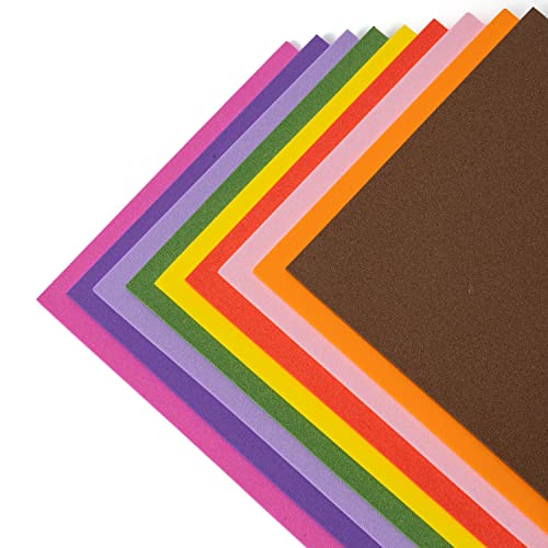 8.5x5.5inch Colorful Foam Sheets Crafts 20 Assorted Colors 92 Pack 2mm Thick EVA Foam Sheet for School Project Supply Scrapbooking DIY Cosplay Handcraft (92 Count)