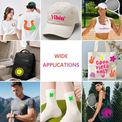 Neon Green HTV Iron on Vinyl 12Inch by 12ft Roll HTV Heat Transfer Vinyl for T