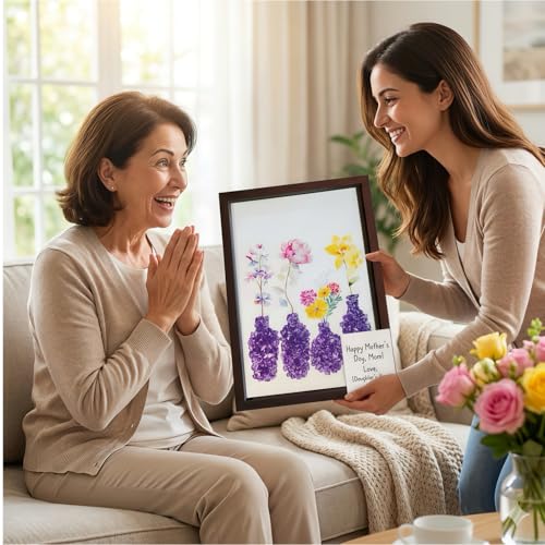 DIY Real Amethyst Crystal Mosaic Kit Vase Art for Home Decor Gift