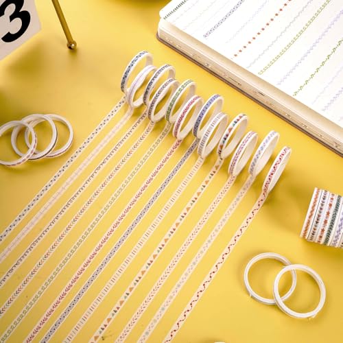30 Rolls Floral Washi Tapes Set (30 Count)