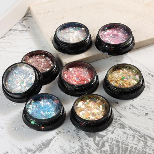 Holographic Mermaid Nail Art Glitter Iridescent Flakes (2.5 Ounce)