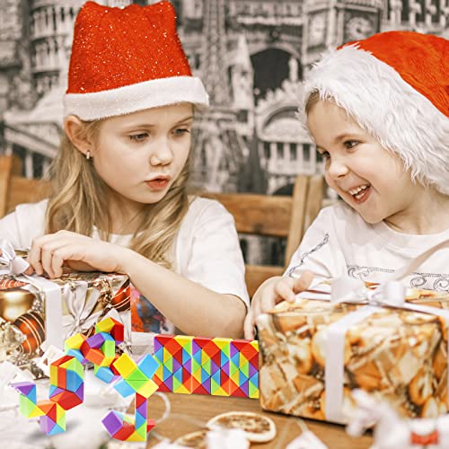 30 Pack Medium Snake Cube Fidget Toys Stocking Stuffers for Kids (30 Count)