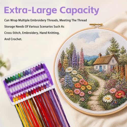 Embroidery Floss Organizer 30 Positions 2 Pcs Thread Organizers