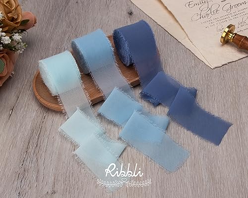 Chiffon Ribbon 1.5 inch x 30 Yard Handmade Silk Ribbon (90 Foot)