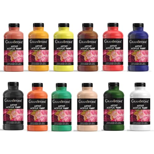 Acrylic Paint Set 12 Colors 17 oz Each (204 Fl Oz)