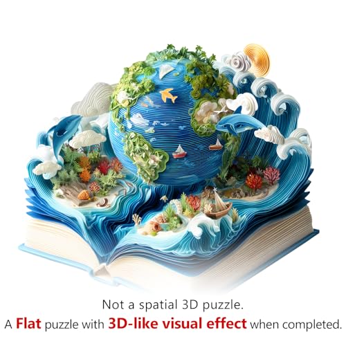Ocean and Earth Puzzles Adults Gifts Wooden 155 Pieces 11.4 * 10.3in