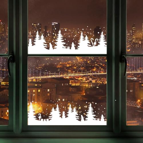 Christmas Window Stencils for Glass 53.1" Window Snow Spray Stencils