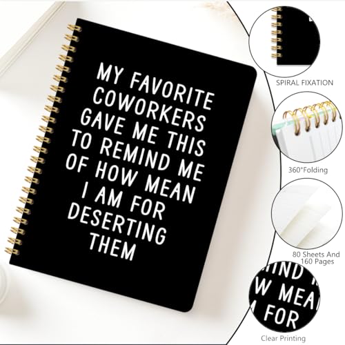 My Favorite Coworkers Gave Me This Black Hardcover Spiral Notebooks