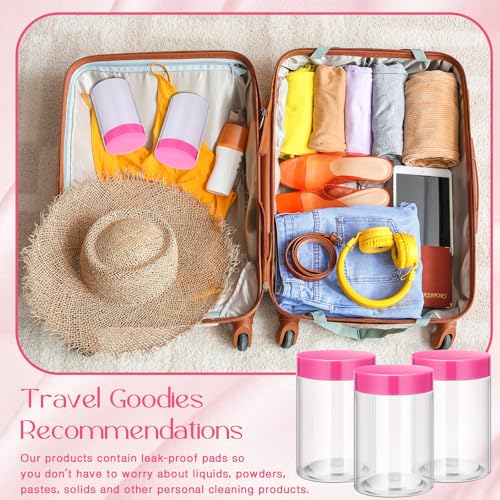 12 Pack 4 oz Plastic Container Jars with Lids Round Clear Travel Cosmetic Container Slime Jars for Toiletries (12 Count)
