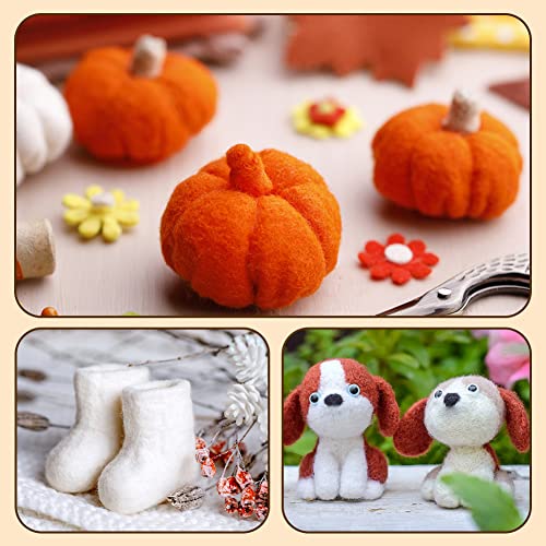 99 Pcs Needle Felting Kit with 3 Sizes Felting Needles and Pad (99 Count)