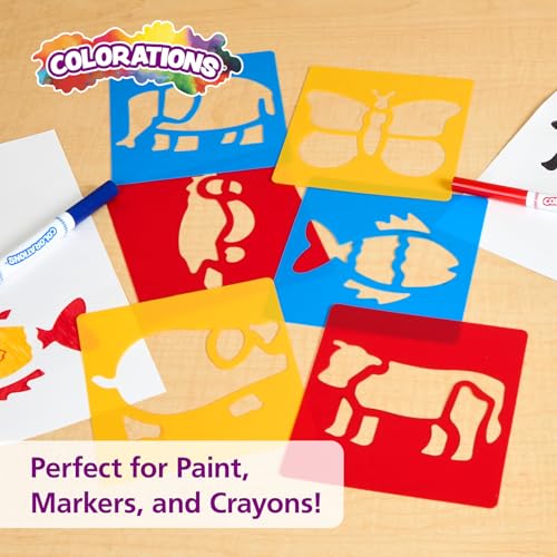 Washable Plastic Animal Stencils (6 Count)