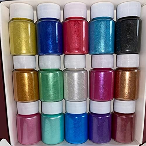 Mica Powder 15 Colors for Resin (5.25 Ounce)
