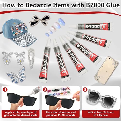25 Tube 15ML B7000 Glue Clear with Precision Tip