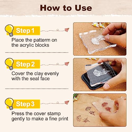 7Pcs Acrylic Stamp Blocks Set (7 Count)