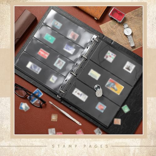 Stamp Collecting Album Binder Kit for Collectors (20 Count)