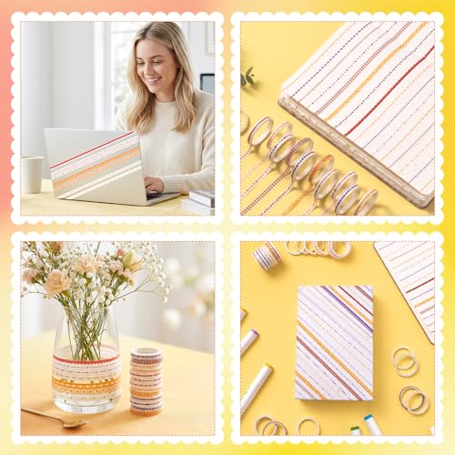 30 Rolls Pastel Floral Washi Tape Set (30 Count)