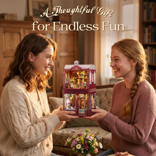 Book Nook Kit 3D Wooden Puzzle DIY Miniature House for Adults