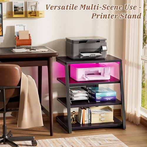 4 Tier AV Media Stand with Power Strips