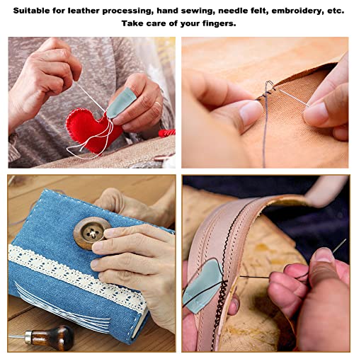 4 Pairs Leather Finger Protector Leather Thimble
