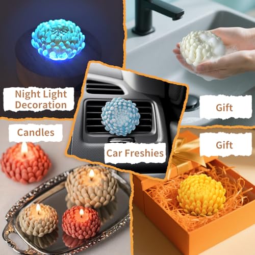 Flower Candle Molds (3 Count)