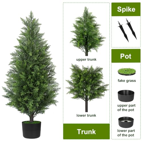 2Pack 3FT Artificial Cedar Tree (2 Count)