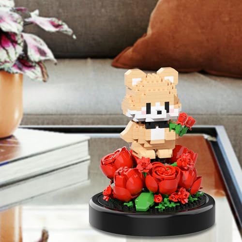 Artificial Flower Animal Toy Building Set for Adult