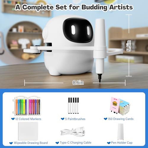 Drawing Robot for Kids with 150 Cards
