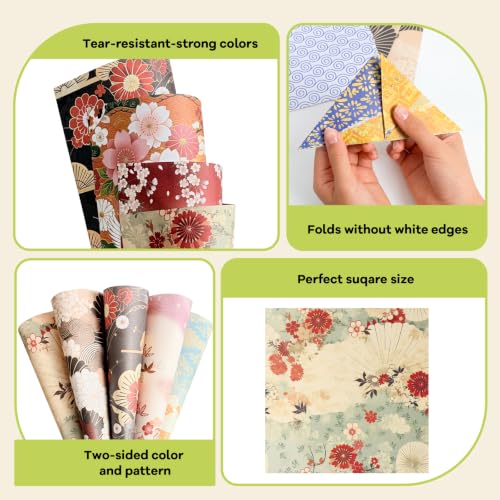 Japanese Style Patterned Origami Paper (50 Count)