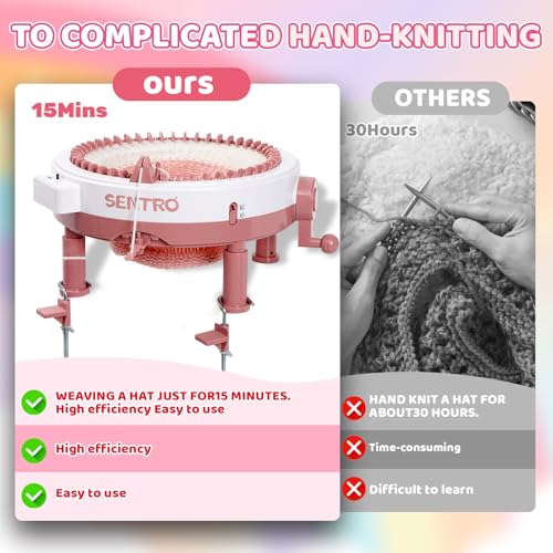 Knitting Machine 48 Needles with Row Counter for Beginners(Upgraded)