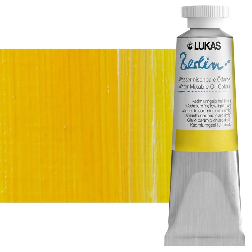 Berlin Pro Artists Water Mixable Oil Paint 37 ml Tube Cadmium Yellow Pale Hue