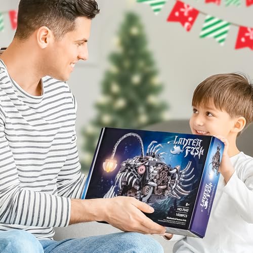 Mechanical Fish Building Sets STEM Building Toy for Adult Boy 8 (1038 Count)