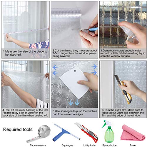 3D Decorative Window Privacy Film Non (96.76 Sq Ft)