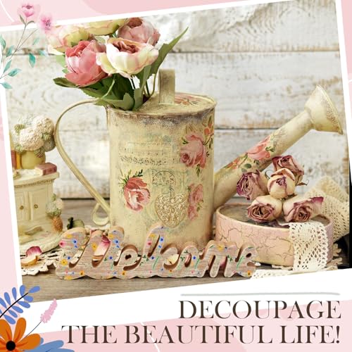 20 Pack Decoupage Napkins Floral Cocktail Decorative Paper Napkins (20 Count)