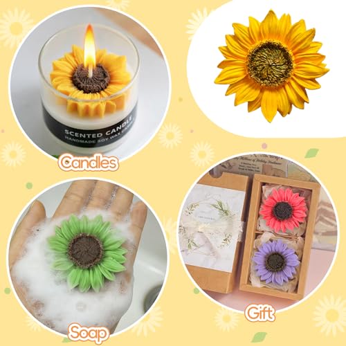 4Pack Sunflower Candle Molds