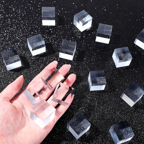 8 Pcs Acrylic Display Block Clear Cube 1 x 1 x 1 Inch (8 Count)