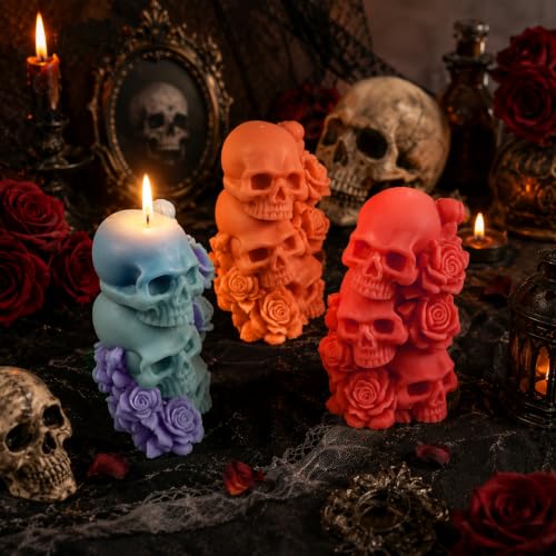 Halloween Skull Candle Mold