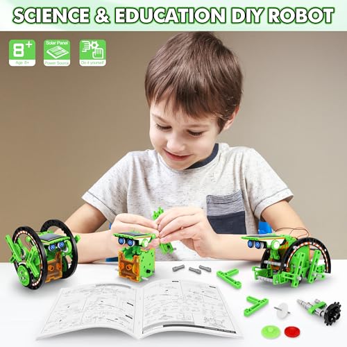 STEM 13-in-1 Education Solar Power Robots Toys for Boys Age 8-12 (13 Count)