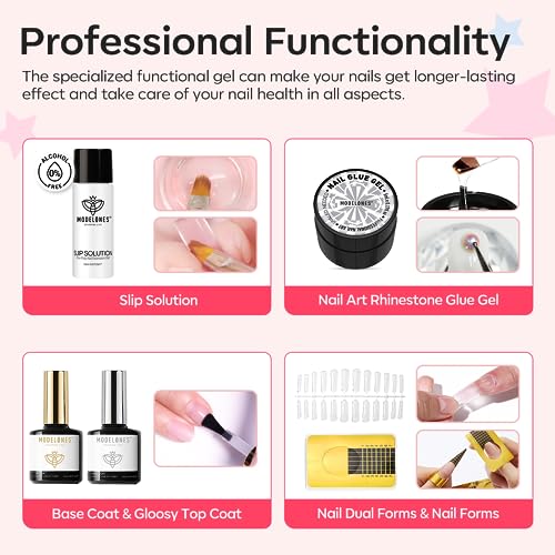 133pcs Poly Nail Gel Kit 32 Colors with 8W Nail Lamp