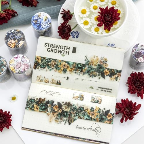 Flower PET Tape Stickers for Journaling
