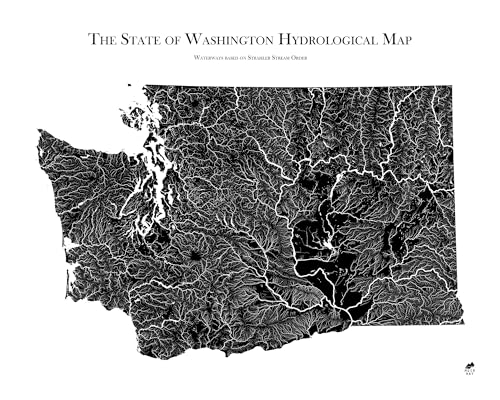 Hydrological River Map of Washington