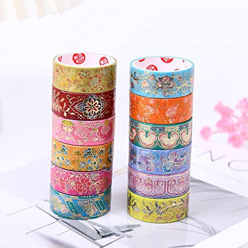 12 Rolls Vintage Washi Tape Set (12 Count)